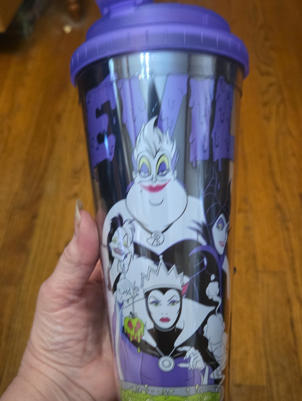 Disney Purple Villains Tumbler with Ursula and Evil Queen NWT